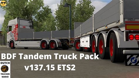 Dutch Trucker Mario Ets 2 Scania V8 Open Pipe Next Gen Devil Bdf Tandem Truck Pack Youtube