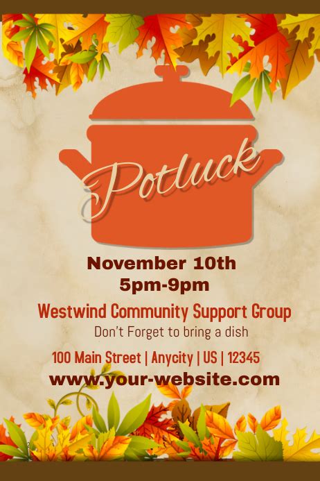 Potluck Template Postermywall