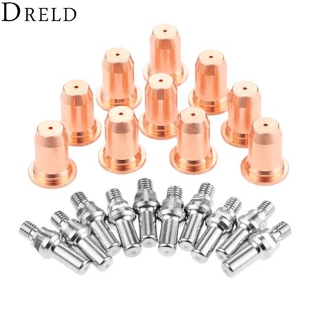 DRELD 20pcs Set Electrodes 52582 Nozzles 51313 For PT60 IPT 60 Plasma