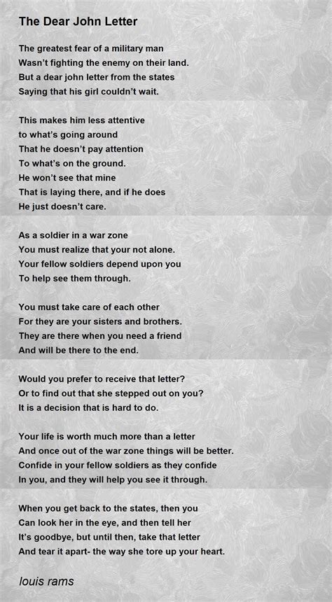 dear john letter military