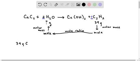 Solved Calcium Carbide Cac Reacts With Water To Produce Acetylene