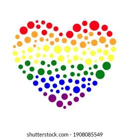 Lgbt Rainbow Flag Heart Vector Illustration Stock Vector Royalty Free