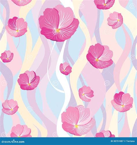 Floral Seamless Background Gentle Flower Pattern Stock Vector