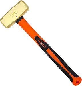 Brass Sledge Hammer With Fiberglass Handle German Type Lb Mm