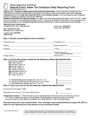 Illinois Special Event Tax Form Fill Online Printable Fillable