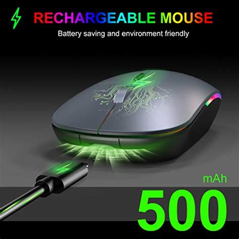 RGB Wireless Mouse WisFox 2 4G Rechargeable Silent Wireless Bluetooth