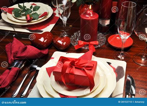 Romantic Valentine Dinner for Two Stock Photo - Image of celebration ...