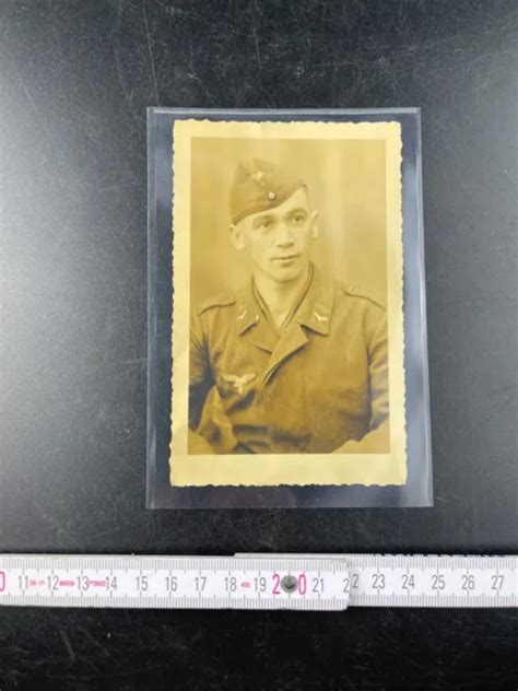 Wehrmacht Bild Portrait Soldat Luftwaffe Original Foto Wk Ww Eur