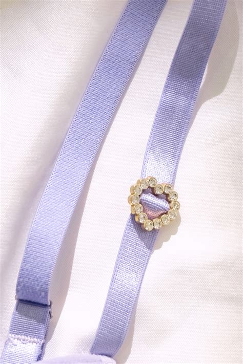 Lavender Floral Lace Lingerie Set