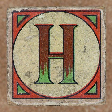 Vintage Brick Letter H Vintage Lettering Letter Photography Lettering