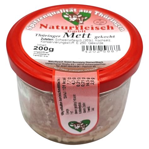 Naturfleisch Th Ringer Mett G Konserve Th Ringer Wald Shop