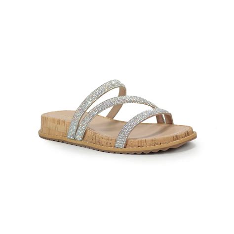 Papete Vestige Nude Tiras Cristais Vestige Sapatos Roupas Bolsas E Acess Rios