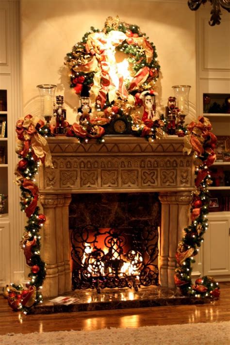 Christmas Fireplace Mantel Images