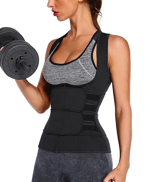 Emmiol Free Shipping 2024 Neoprene Sweat Sauna Vest Waist Trainer Corset Sport Weight Loss