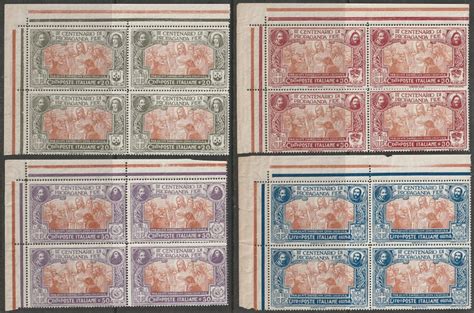 Italy Kingdom 1923 Propaganda Fide Complete Set In Blocks Catawiki