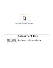 Bsbmkg Assessment Tasks Docx Assessment Task Bsbmkg Identify