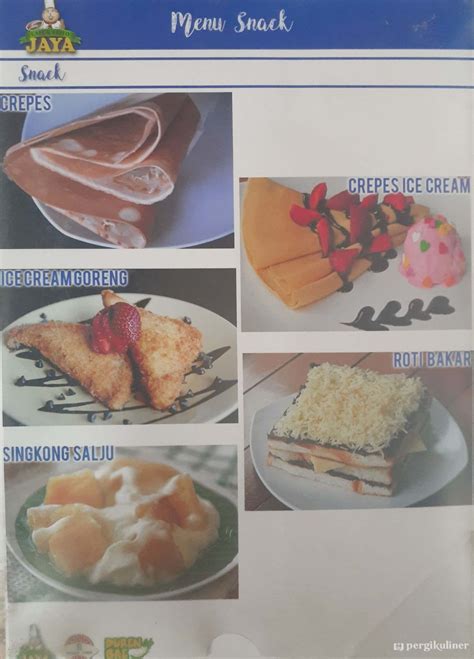 Selalu Diperbarui Menu Cafe Resto Jaya Medan Satria Bekasi