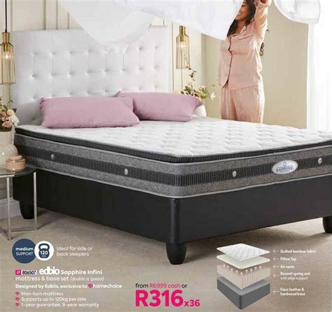 Edblo Sapphire Infini Mattress And Base Set Offer At Homechoice