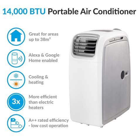 Electriq Airflex 14000 Btu Smart Portable Air Conditioner With Heat