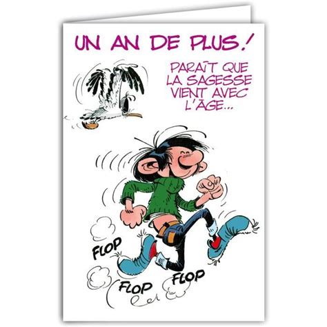 Gaston Lagaffe Glct 0147 Carte D Anniversaire Avec Motif Un An De Plus