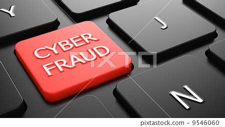 Cyber Fraud On Red Keyboard Button Stock Illustration 9546060 PIXTA