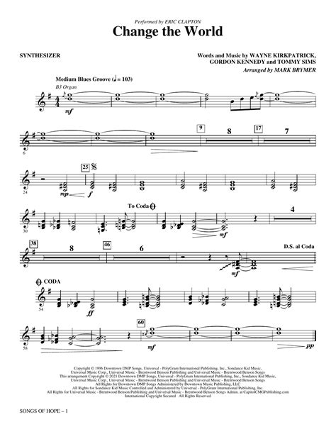 Songs Of Hope Choral Collection Synthesizer By Mark Brymer Sheet Music For Choir