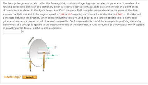 Solved The Homopolar Generator Also Called The Faraday