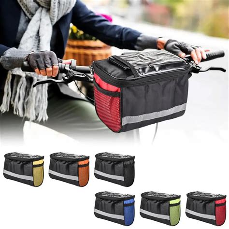 Bicycle Front Handlebar Bag Multifunction Portable Reflective Strip