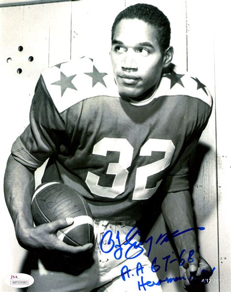 O J Simpson Autographed USC Trojans 810 Photo Heisman 68 AA 68 JSA