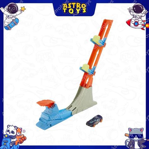 Jual Hot Wheels Classic Stunt Track Set Vertical Power Launch Jalur Lintasan Balapan Mobil Lurus