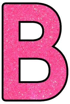 Pink Glitter Letter B