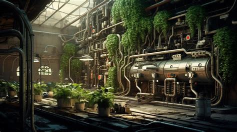 Premium AI Image | modern greenhouse with green plants