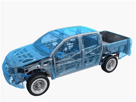 3d Pickup Truck X Ray Model Turbosquid 2066733