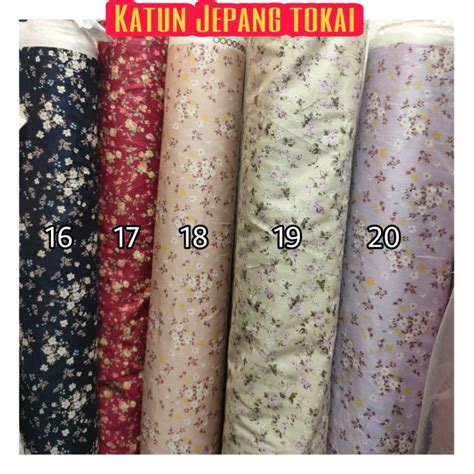 Jual Katun Jepang Tokai Senko Motif Bahan Kain Cotton Japan Design