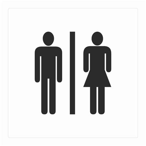 Plaque signalétique toilettes Homme Femme