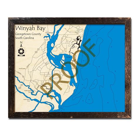 Lake Wylie Sc D Wood Topo Map Nautical Wood Chart