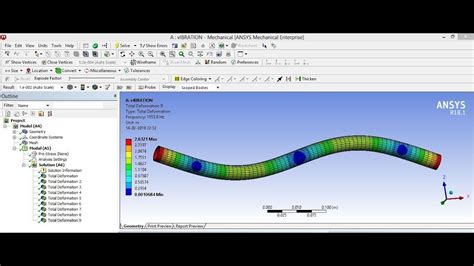 Modal Analysis Vibration Analysis On Shaft Ansys Workbench