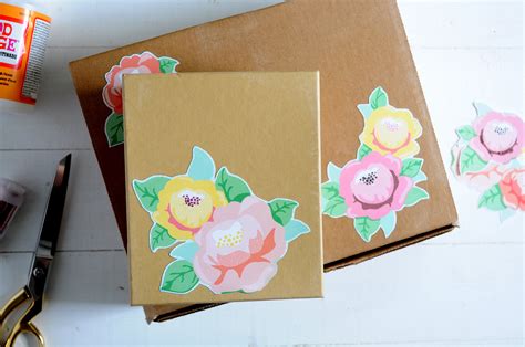 Floral embellished DIY gift box - Mod Podge Rocks