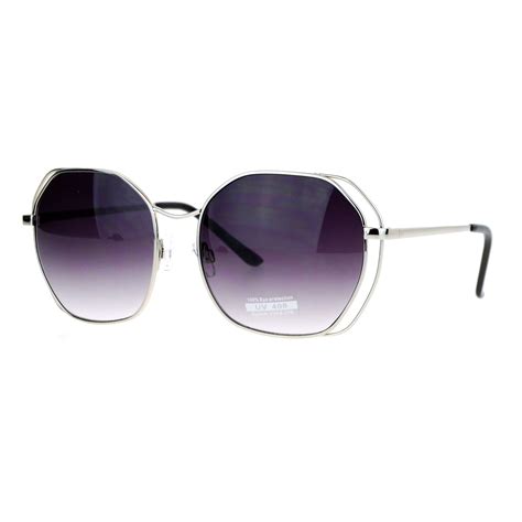 Sa Retro Oversize Metal Octagonal Butterfly Womens Sunglasses Ebay