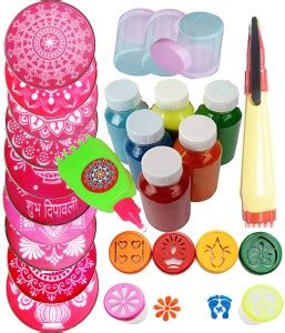 Oramsa Ready To Draw Rangoli Making Kit Combo Rangoli Stencil Price In