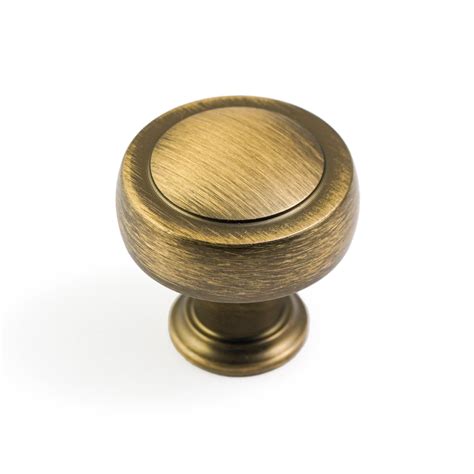 Supple 32mm Knob - Brushed Antique Brass - Castella | Fine Interior Handles