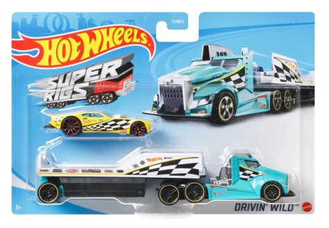 اسباب بازی فقط توی توی TOY TOY تریلی و ماشین Hot Wheels مدل Drivin Wild