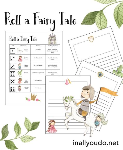 Roll A Fairy Tale Printable Pack Fairy Tales Preschool Fairy Tale Activities Fairytale Lessons