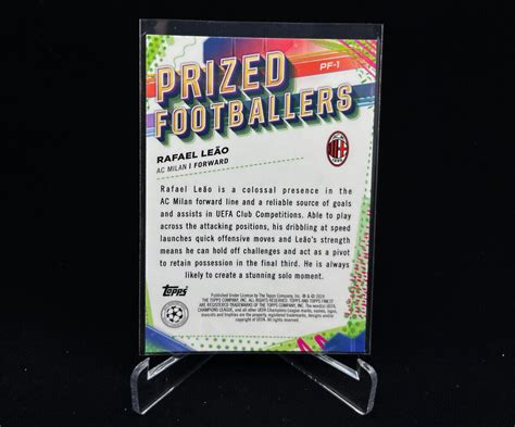 2023 24 Topps Finest UEFA RAFAEL LEAO Prized Footballers AC Milan PF 1