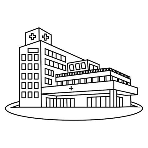 Diseño Vectorial Del Edificio Del Hospital Médico Vector Premium