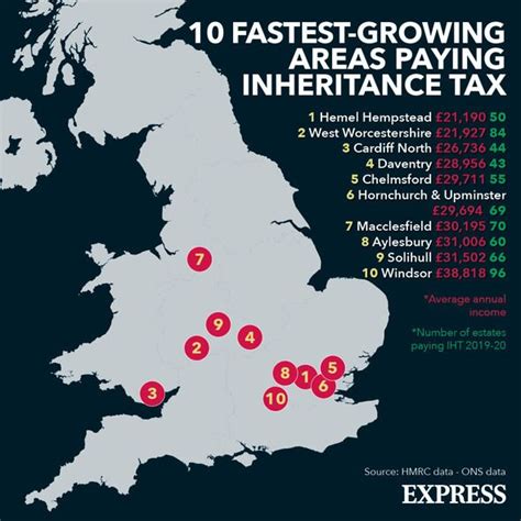 Inheritance Tax Mapped 8 Of The Uks Top 10 Fastest Growing Iht Areas