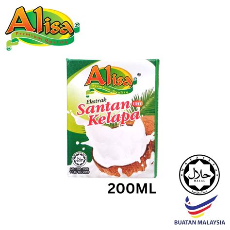 Alisa Ekstrak Santan Kelapa UHT 200ml Coconut Extract UHT 200ml