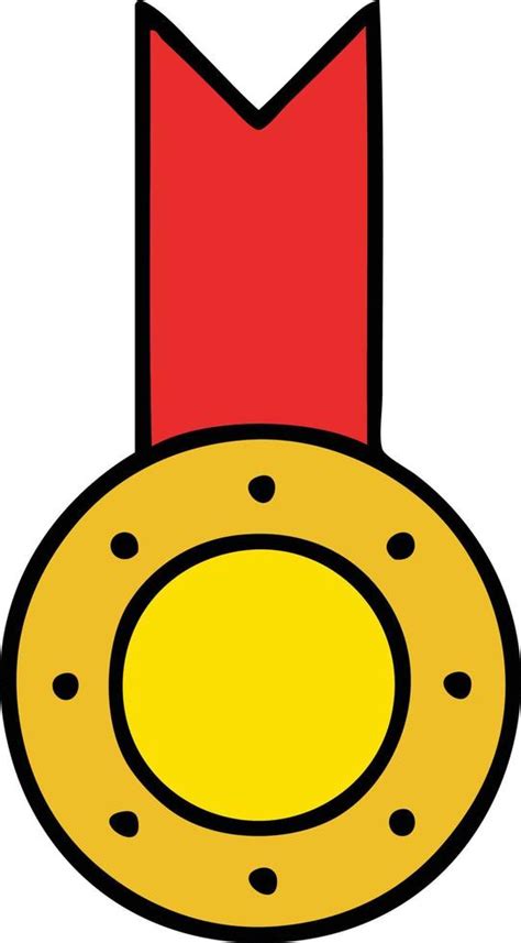 Cute Cartoon Gold Medal 11687907 Vector Art At Vecteezy