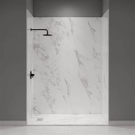 Castico In L X In W X In H Solid Composite Stone Shower Kit