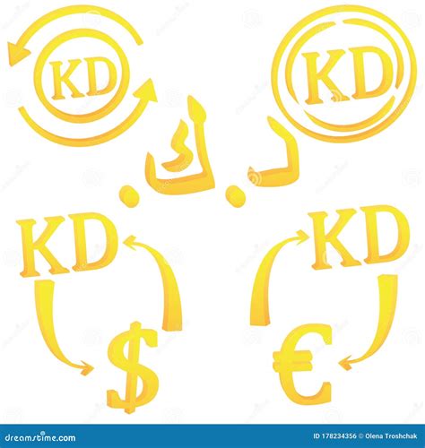 Kuwaiti Dinar Currency Symbol Icon Of Kuwait Vector Illustration ...